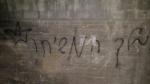Graffiti auf den abgebrannten Häusern: "Es lebe Messias der König" Quelle: YNET